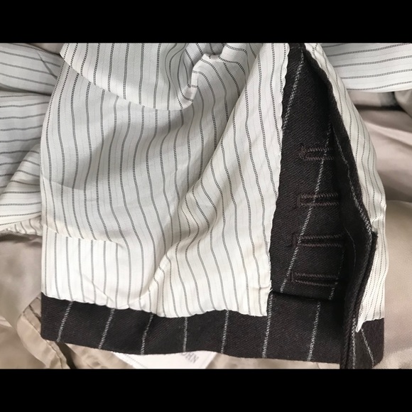 Samuelsohn Brown Stripe Wool Sport Coat Blazer - Picture 14 of 16